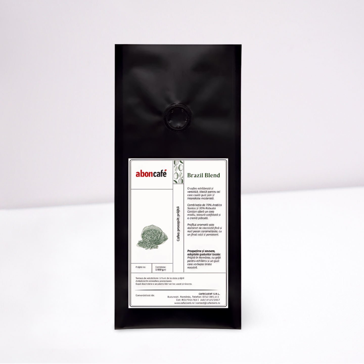 Aboncafe Brazil Blend cafea boabe 1 Kg