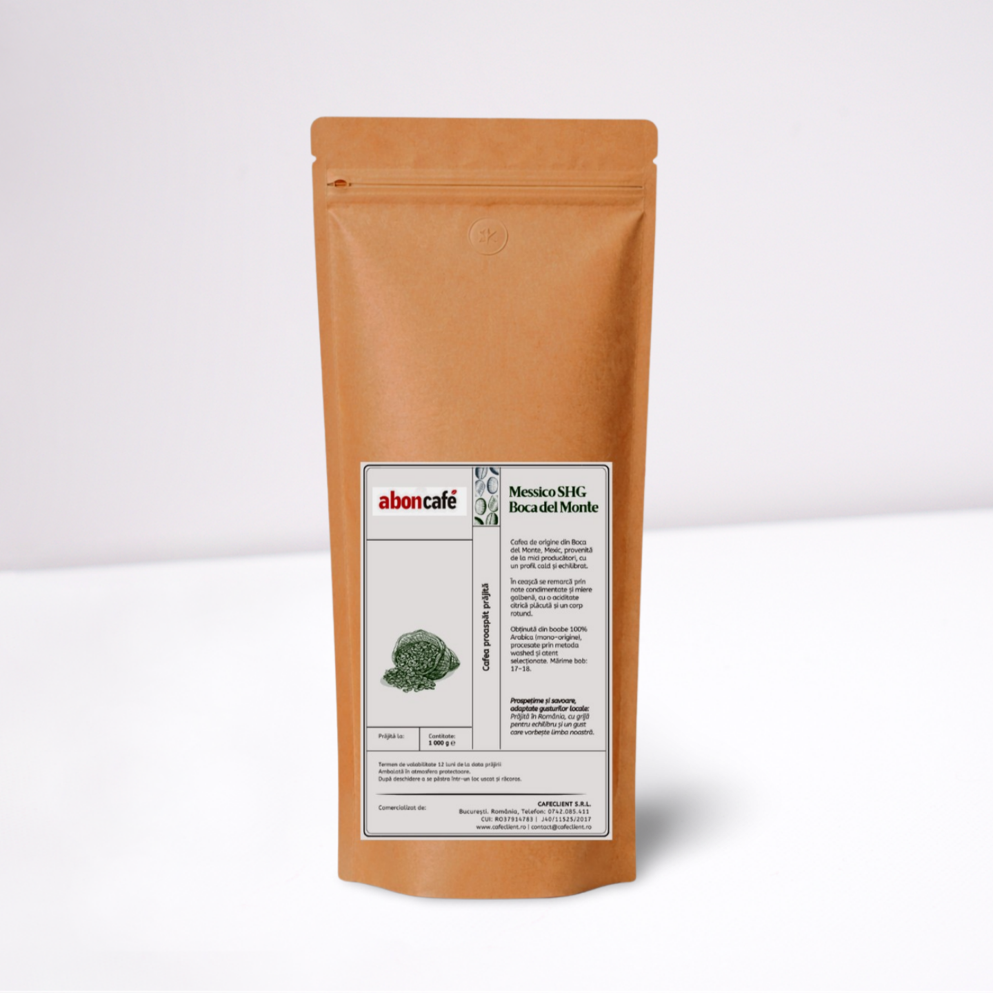 Aboncafe Messico SHG Boca del Monte cafea boabe 1 Kg